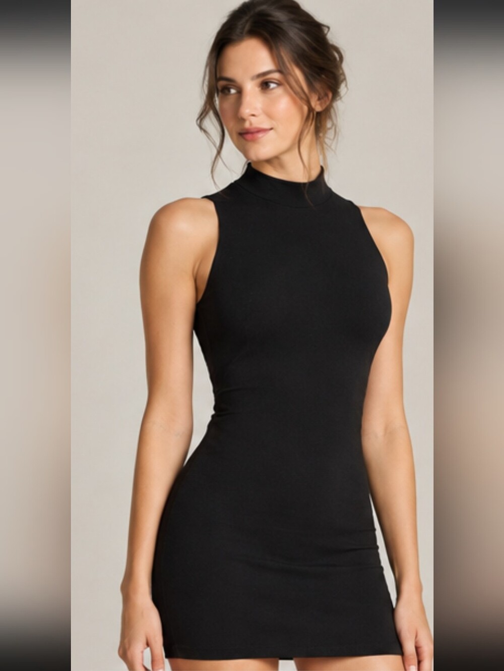 🖤 Kala Vella black seamless mini dress